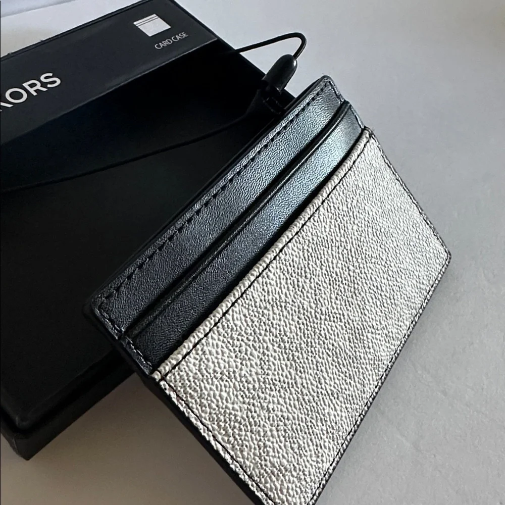 Michael Kors Black and White Card Holder
